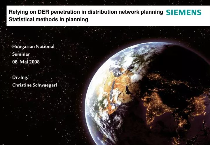 relying on der penetration in distribution network planning statistical methods in planning