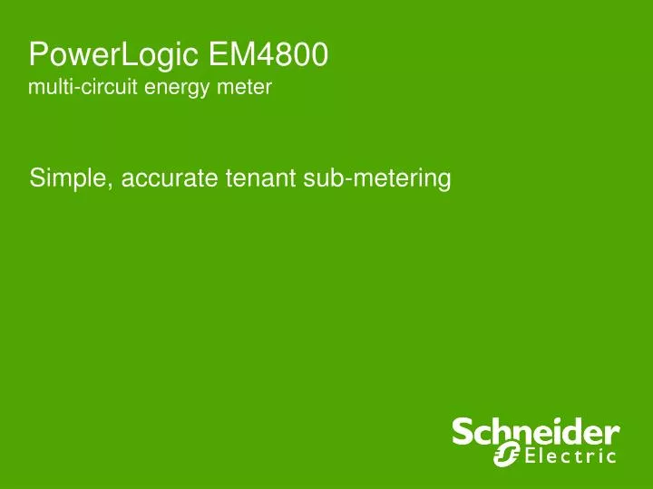 simple accurate tenant sub metering