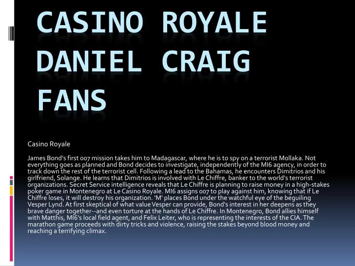 casino royale daniel craig fans