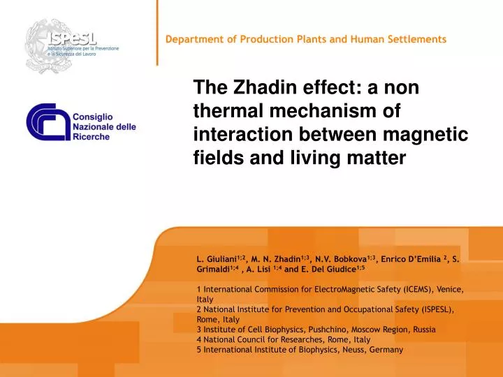 the zhadin effect a non thermal mechanism of interaction between magnetic fields and living matter