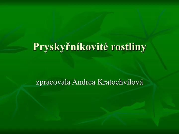 prysky n kovit rostliny