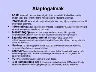 alapfogalmak