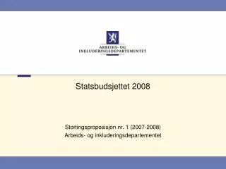 statsbudsjettet 2008