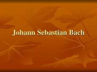 johann sebastian bach