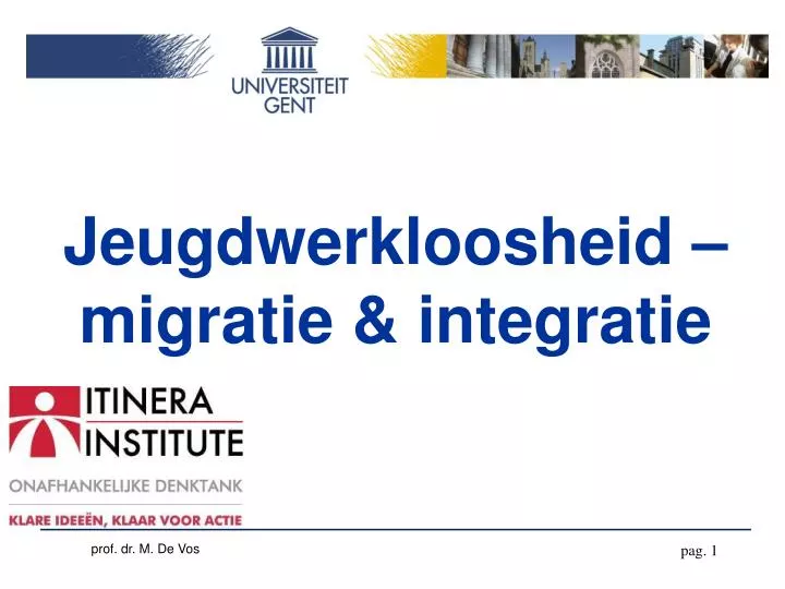 jeugdwerkloosheid migratie integratie