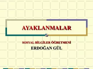 ayaklanmalar