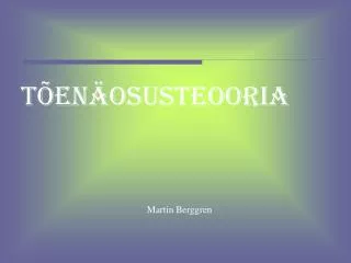 t en osusteooria