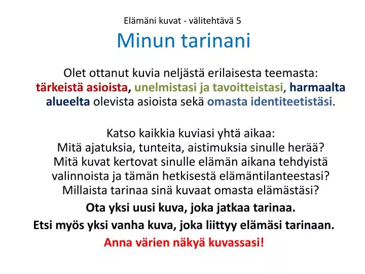 el m ni kuvat v liteht v 5 minun tarinani