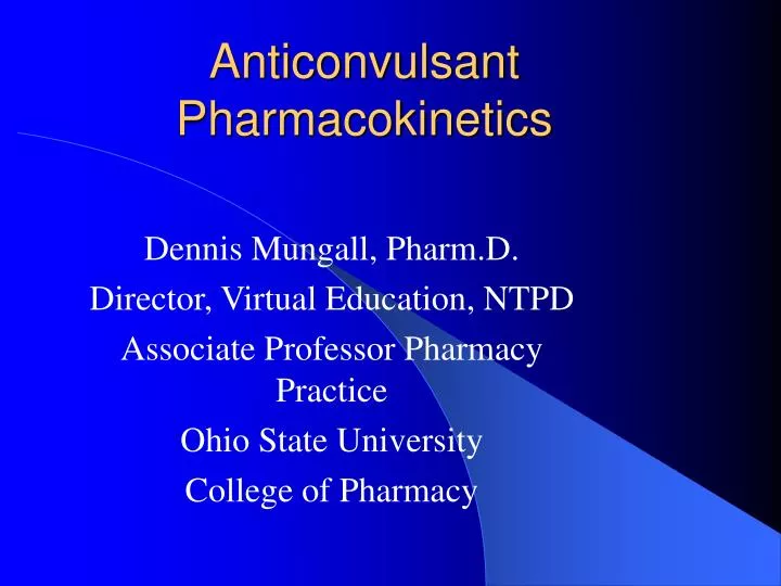 anticonvulsant pharmacokinetics