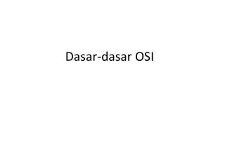 dasar dasar osi