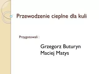 przewodzenie cieplne dla kuli