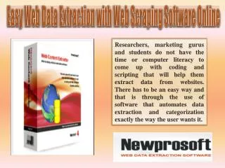 Easy Web Data Extraction with Web Scraping Software Online