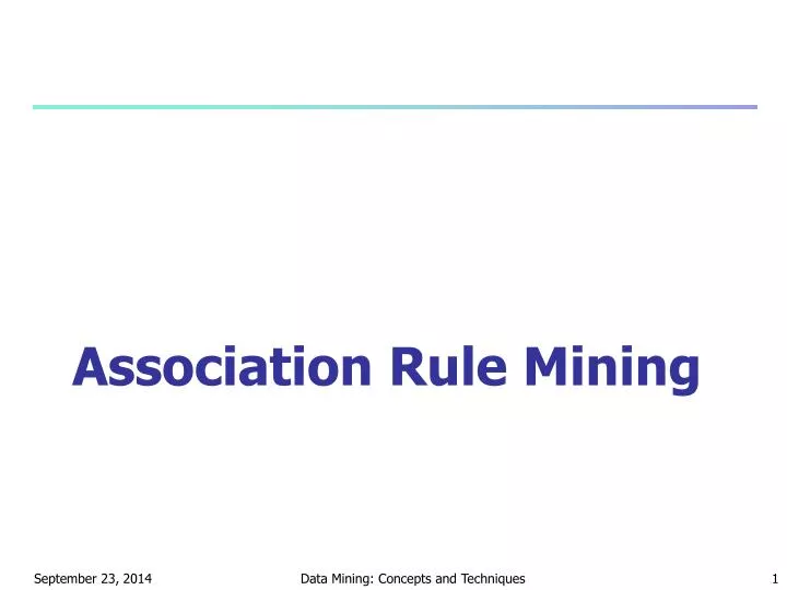 association rule mining