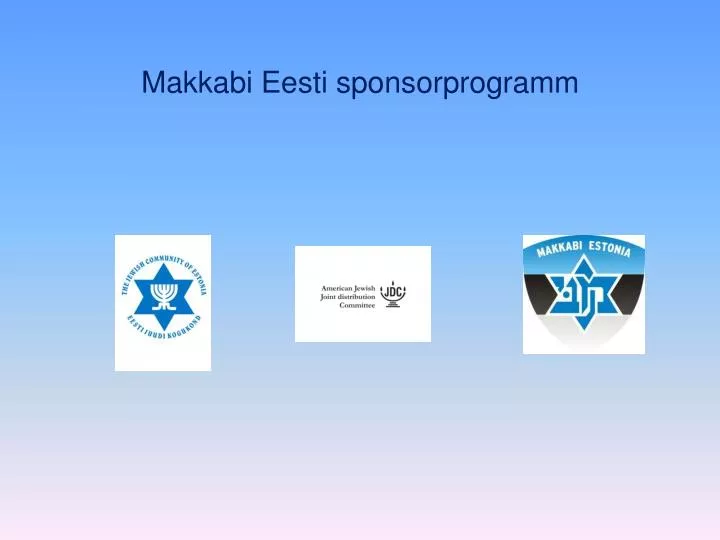 makkabi eesti sponsorprogramm