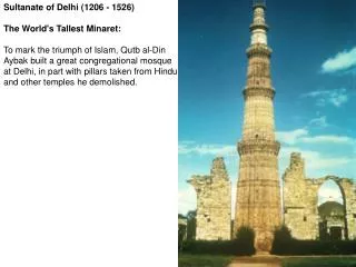 Sultanate of Delhi (1206 - 1526)