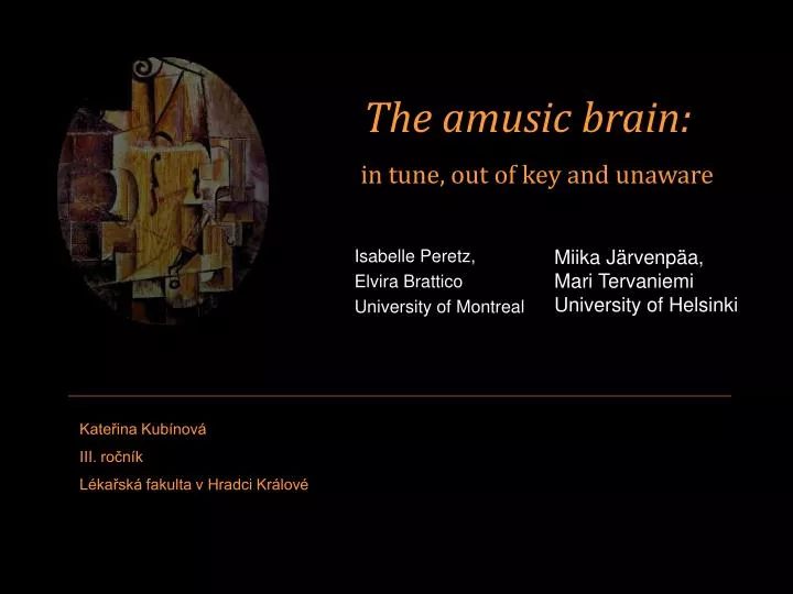 the amusic brain