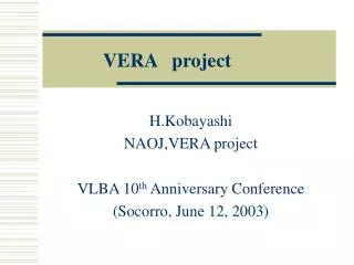 VERA project