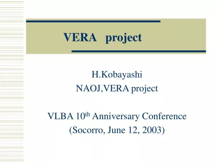 vera project