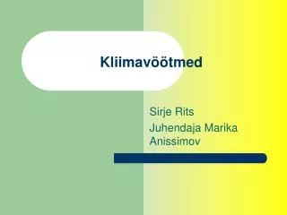 kliimav tmed