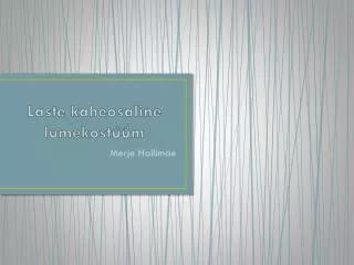 laste kaheosaline lumekost m