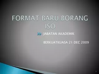 format baru borang iso