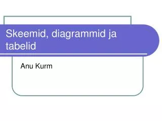 skeemid diagrammid ja tabelid