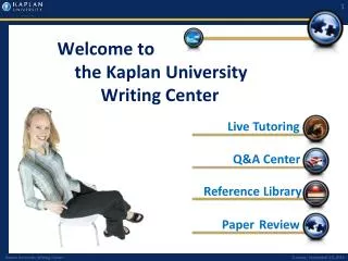 Welcome to the Kaplan University Writing Center