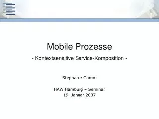 mobile prozesse kontextsensitive service komposition