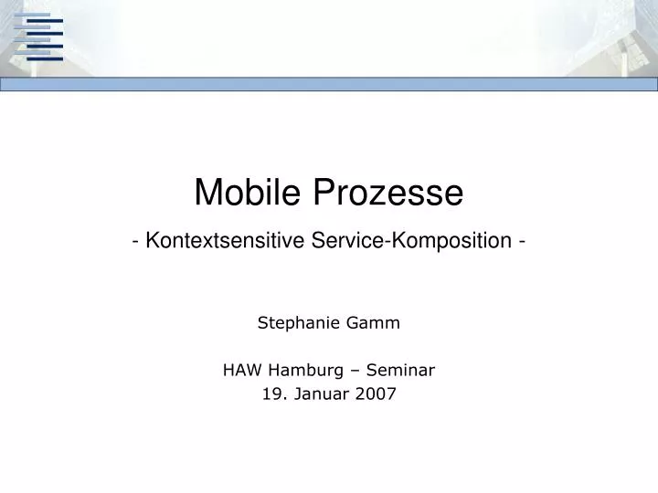 mobile prozesse kontextsensitive service komposition