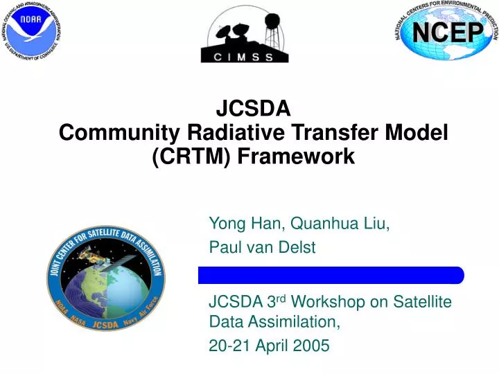 jcsda community radiative transfer model crtm framework