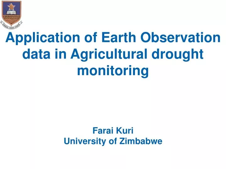 application of earth observation data in agricultural drought monitoring