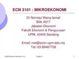 ECN 3101 : MIKROEKONOMI