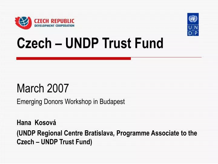 czech undp trust fund