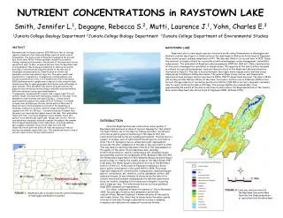 NUTRIENT CONCENTRATIONS in RAYSTOWN LAKE