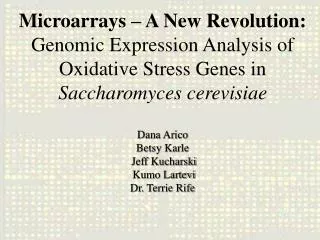 Microarray Background