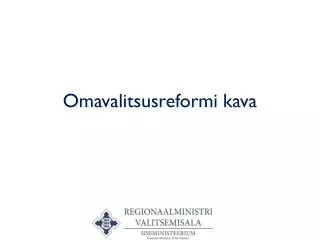 omavalitsusreformi kava