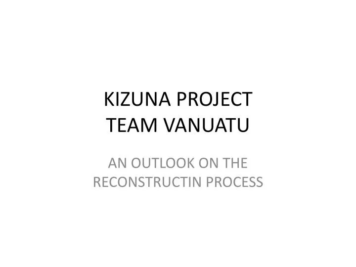 kizuna project team vanuatu