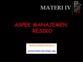 materi i v