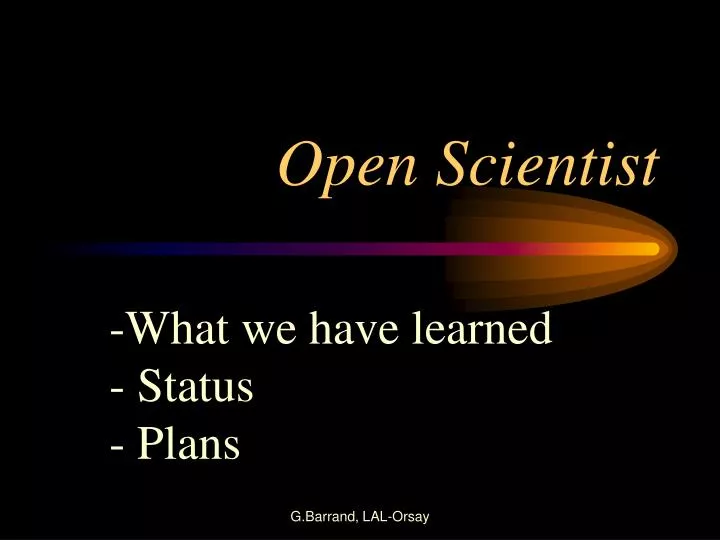 open scientist