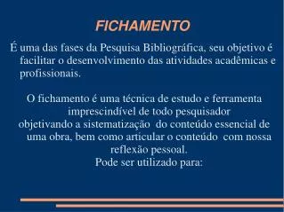 fichamento