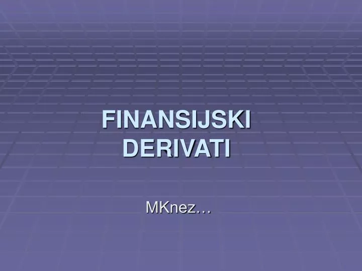 finansijski derivati