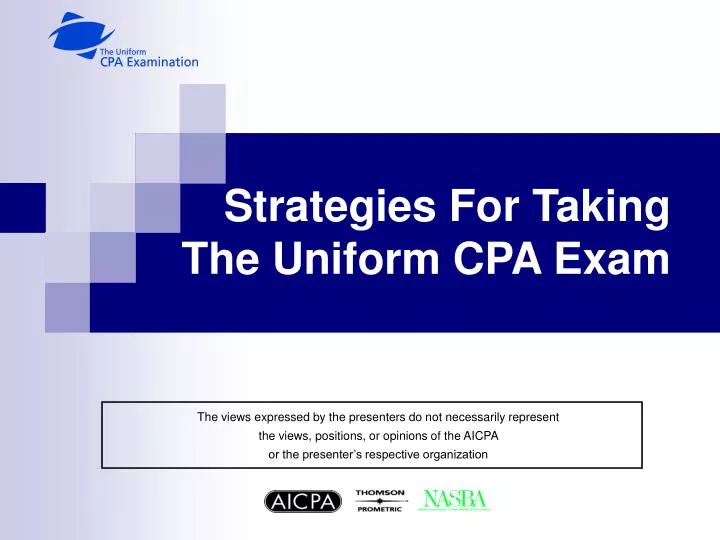 strategies for taking the uniform cpa exam