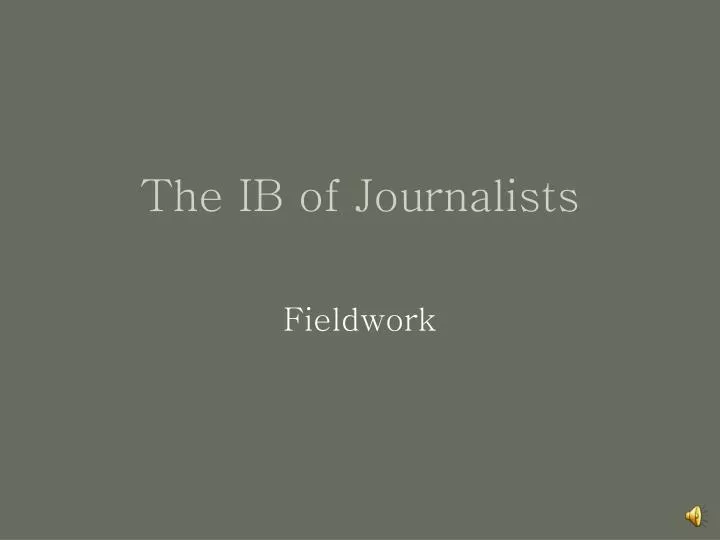 the ib of journalists