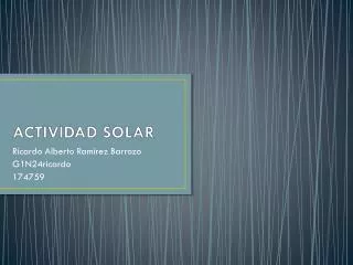 actividad solar