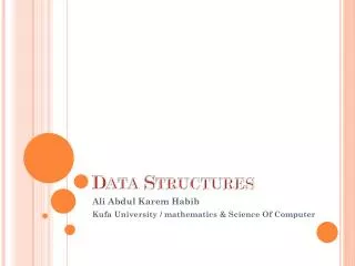 data structures