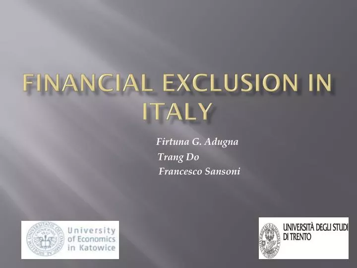 financial exclusion in italy