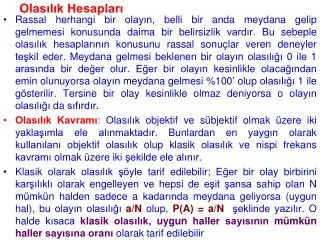olas l k hesaplar