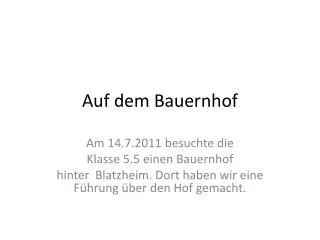 auf dem bauernhof