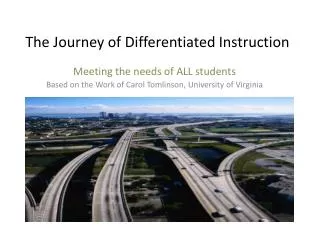 The Journey of Differentiated Instruction