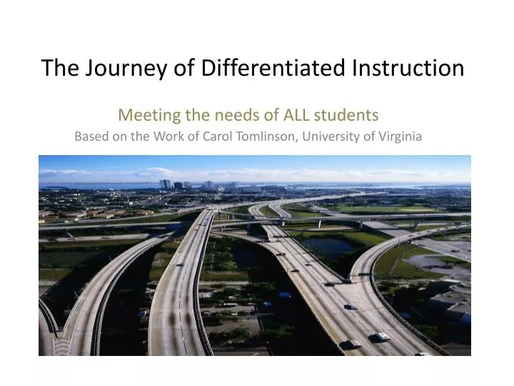 the journey of differentiated instruction